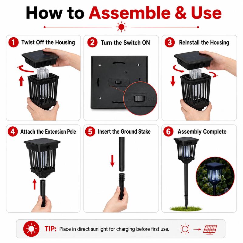 🔥Last Day 50% OFF ✨Solar Mosquito Zapper Light