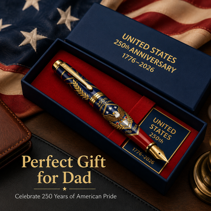 USA 250th Anniversary Notebook &amp; Pen Set A Meaningful Patriotic Gift for Dad🎁-LUN