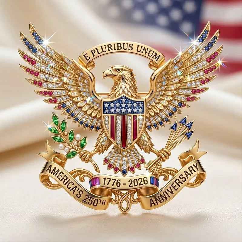 🇺🇸 America 250th Patriotic Eagle Pin | Limited Edition 1776–2026